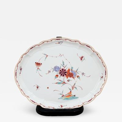 Nymphenburg Indian Summer Flowers Oval Platter Germany circa 1960