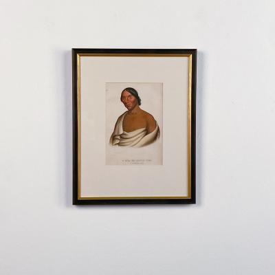 O Hya Wa Mince Kee A Chippewa Chief McKenney Hall Engraving 19th Century