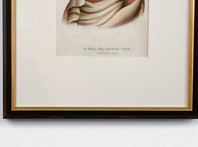 O Hya Wa Mince Kee A Chippewa Chief McKenney Hall Engraving 19th Century