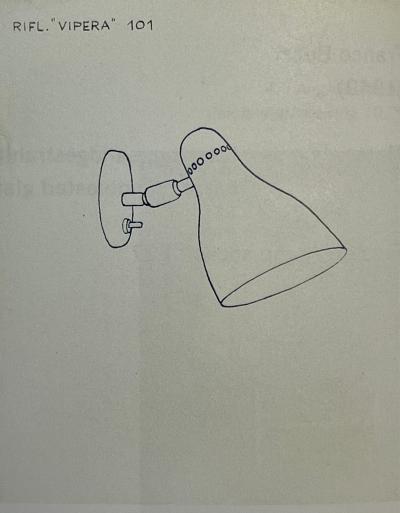 O Luce 1950s Giuseppe Ostuni Model 101 Black Articulating Sconce for O Luce