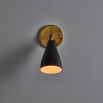 O Luce 1950s Giuseppe Ostuni Model 101 Black Articulating Sconce for O Luce
