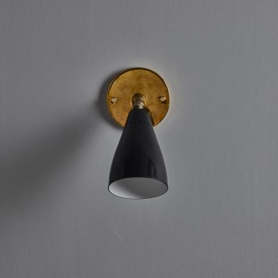 O Luce 1950s Giuseppe Ostuni Model 101 Black Articulating Sconce for O Luce