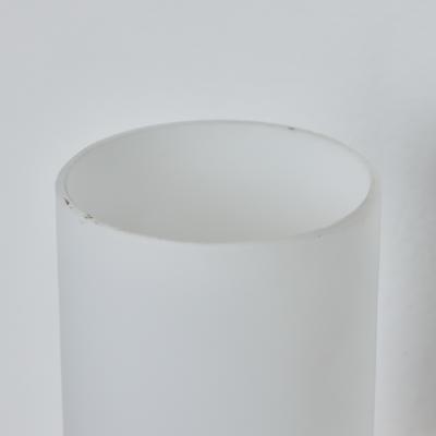 O Luce Pair of 1950s Tito Agnoli Brass Glass Cylindrical Wall Lamps for O Luce