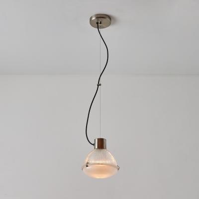 O Luce Pair of 1960s Tito Agnoli Glass Metal Suspension Lamps for O Luce