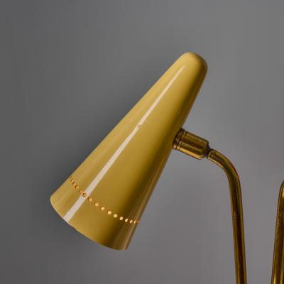O Luce Rare 1950s Angelo Ostuni Multicolored 3 Shade Table Lamp for O Luce