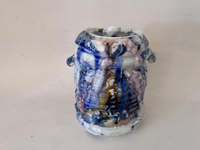 OFUKE URUSHI MIZUSASHI TEA CEREMONY WATER JAR by Kodai Ujiie