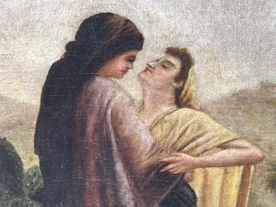 OLD MASTER DESERT SCENE PAINTING