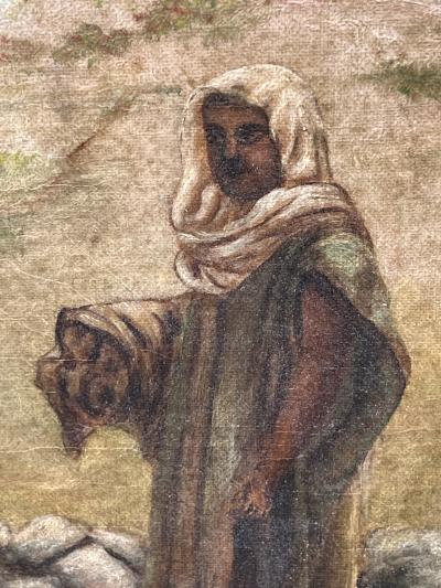 OLD MASTER DESERT SCENE PAINTING