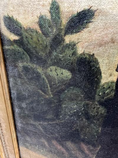 OLD MASTER DESERT SCENE PAINTING