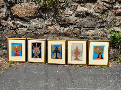 OLGA FROBE KAPTEYN EXCEPTIONAL SET OF 14 ART DECO ERA LITHOGRAPHS BY OLGA FROBE KAPTEYN
