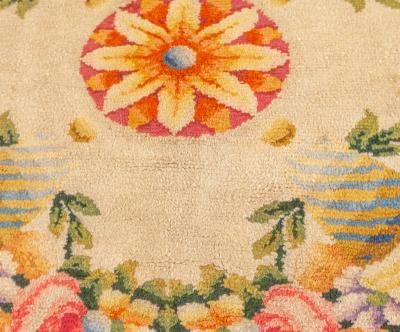 ONE OF A KIND SAVONNERIE STYLE SPANISH CIRCULAR RUG