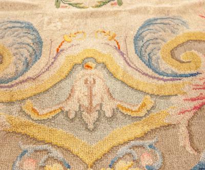 ONE OF A KIND SAVONNERIE STYLE SPANISH CIRCULAR RUG