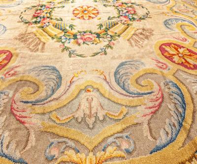 ONE OF A KIND SAVONNERIE STYLE SPANISH CIRCULAR RUG
