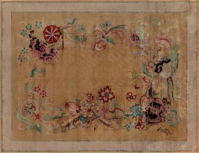 ONE OF A KIND VINTAGE CHINESE ART DECO RUG