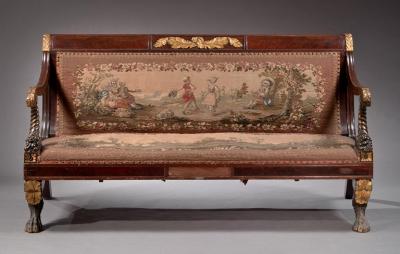 ONE OF THE PAIR OF JAMES BEEKMAN FAMILY CLASSICAL SOFAS