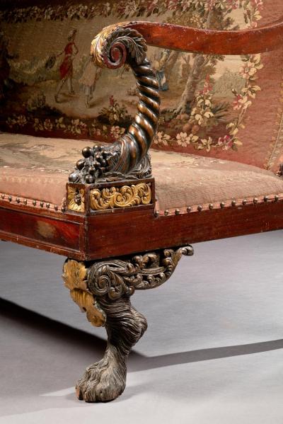 ONE OF THE PAIR OF JAMES BEEKMAN FAMILY CLASSICAL SOFAS