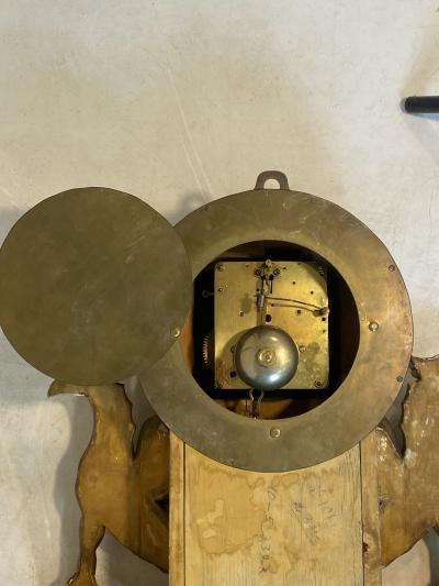 OPULENT GUSTAVIAN SWEDISH GOLDLEAF CARVED CLOCK