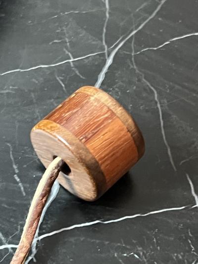 ORGANIC MODERN CALIFORNIA WOOD ARTISAN EXOTIC WOOD SNAIL SCULPTURE PULL TOY