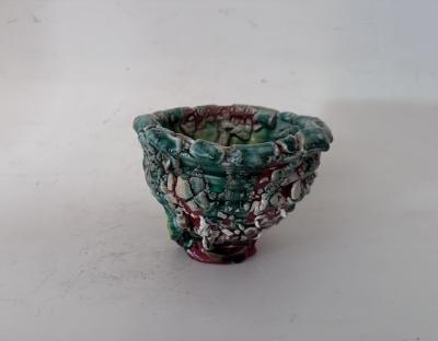 ORIBE URUSHI CHAWAN CEREMONIAL TEA BOWL by Kodai Ujiie Japanese b 1990 
