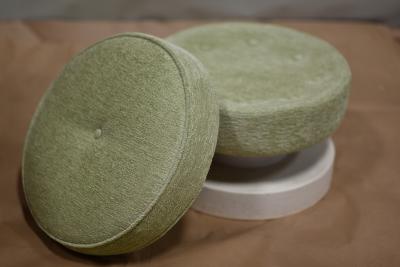 OTTOMAN by S MACK on h White Lacquered Wooden Base