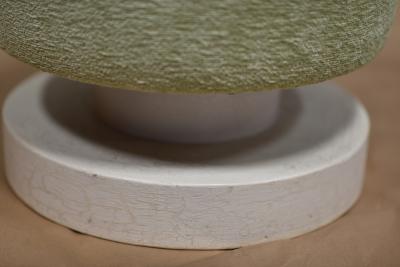 OTTOMAN by S MACK on h White Lacquered Wooden Base