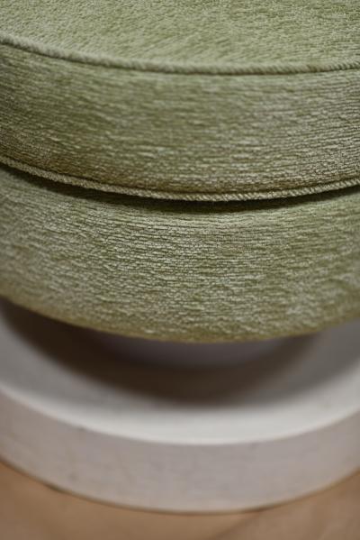 OTTOMAN by S MACK on h White Lacquered Wooden Base