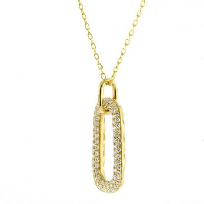 OVAL PAV DIAMONDS PENDANT