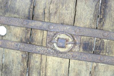 Oak And Iron Wheel Circa 1700 On Later Iron Stand