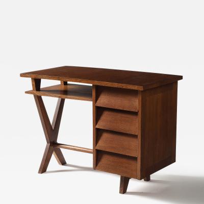 Oak Art Deco Desk France c 1930