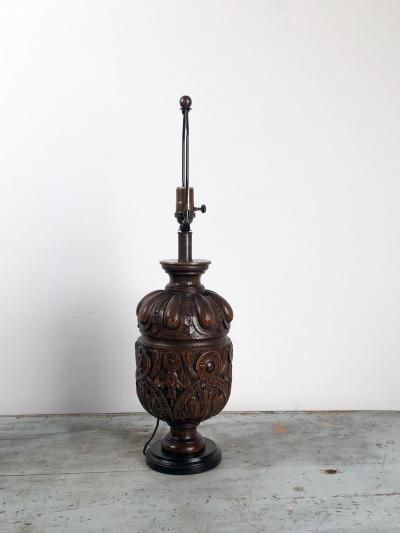 Oak Balustrade Lamps 19th Century England