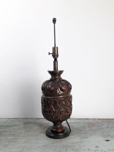 Oak Balustrade Lamps 19th Century England