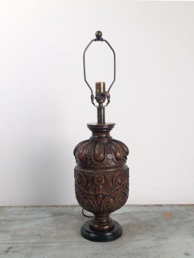 Oak Balustrade Lamps 19th Century England