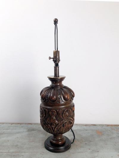 Oak Balustrade Lamps 19th Century England