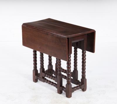 Oak Bobbin Gateleg End Table
