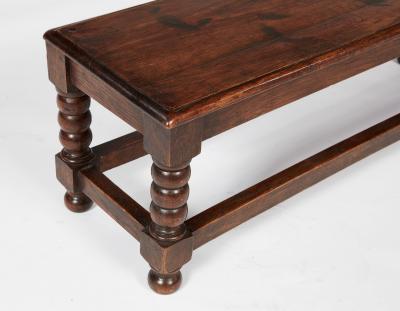 Oak Bobbin Long Stool