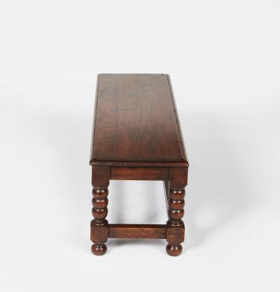 Oak Bobbin Long Stool