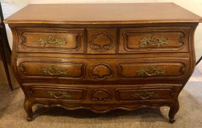 Oak Bodart Burn Impressed Bombay Country French Commode Chest or Dresser