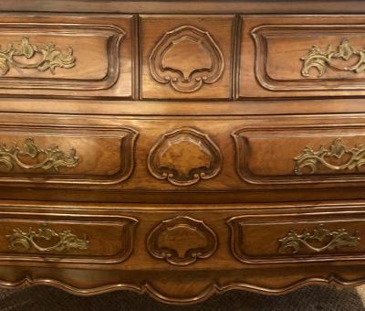 Oak Bodart Burn Impressed Bombay Country French Commode Chest or Dresser