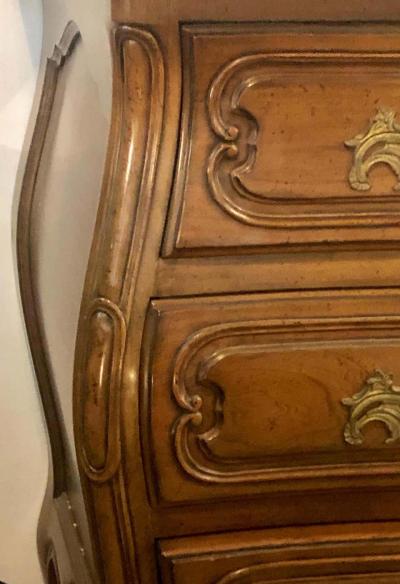 Oak Bodart Burn Impressed Bombay Country French Commode Chest or Dresser