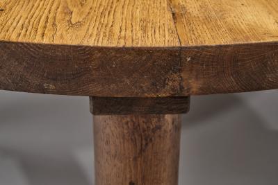 Oak Coffee Table with Round Legs Europe 1960s