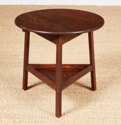 Oak Cricket Table with Undershelf