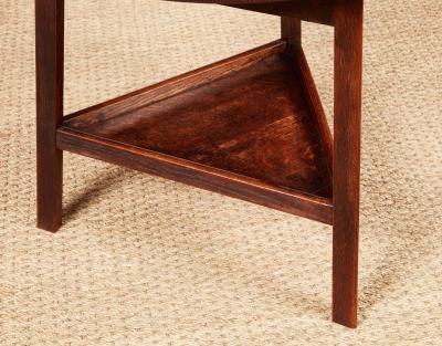 Oak Cricket Table with Undershelf