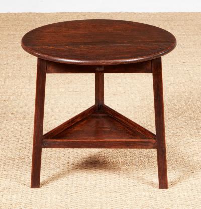 Oak Cricket Table with Undershelf