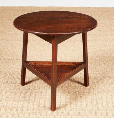 Oak Cricket Table with Undershelf