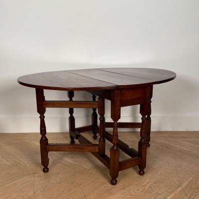 Oak Drop Leaf Table England Circa 19th Century