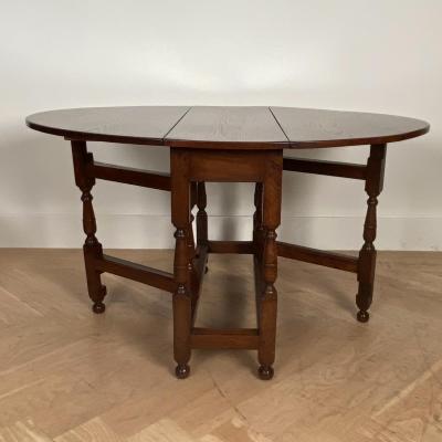 Oak Drop Leaf Table England Circa 19th Century