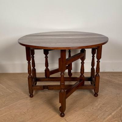 Oak Drop Leaf Table England Circa 19th Century