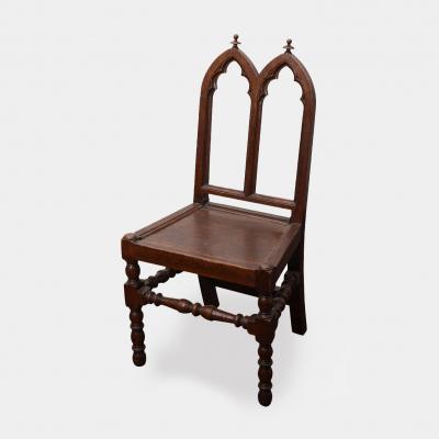 Oak Gothic Side Chair 19th C