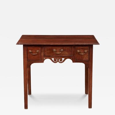 Oak Lowboy with Open Scrollwork Apron