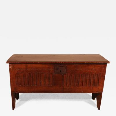 Oak Sabre Chest Or Plank Coffer Circa 1600